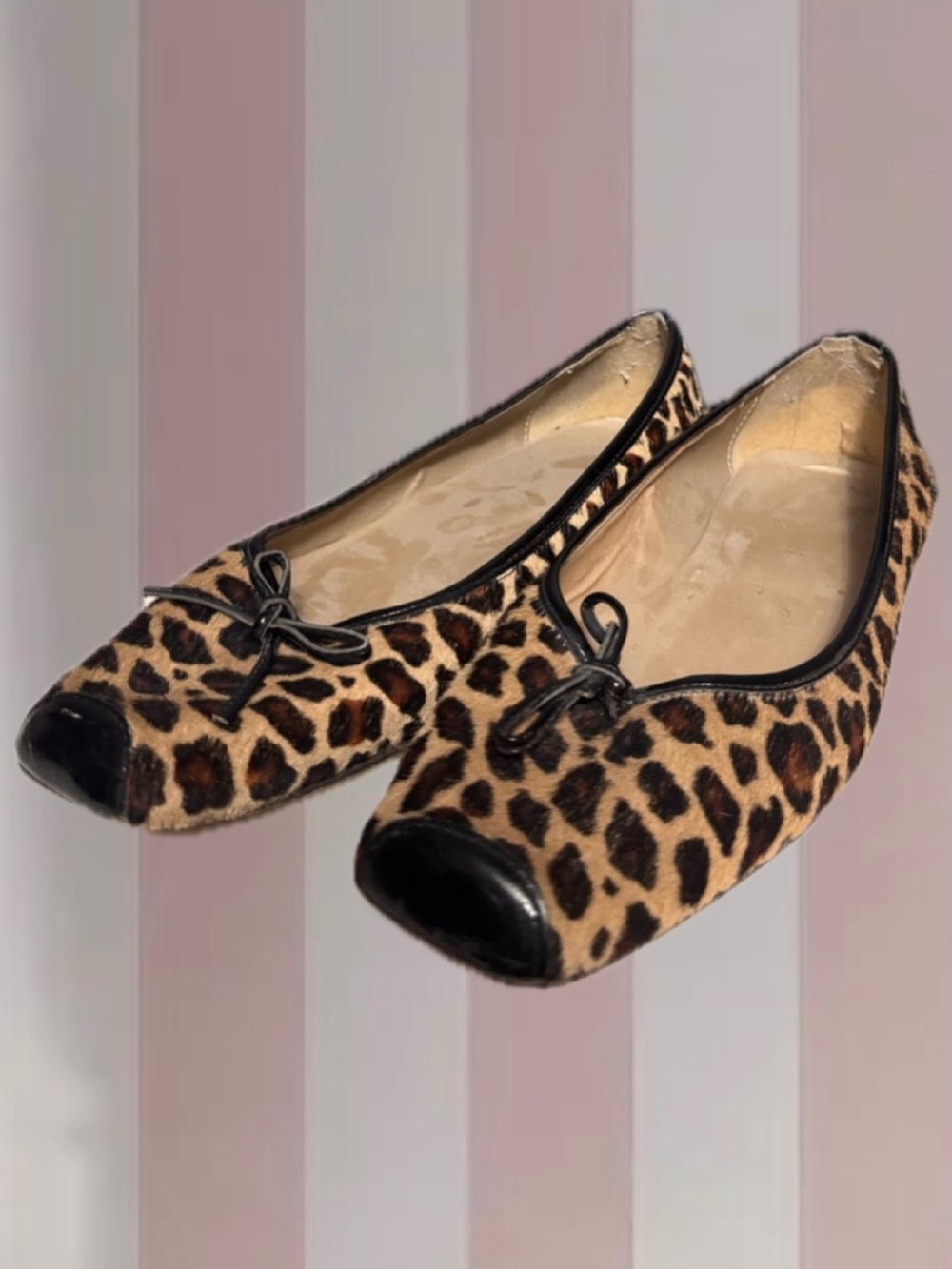 Pony Hair Leopard Print Flats